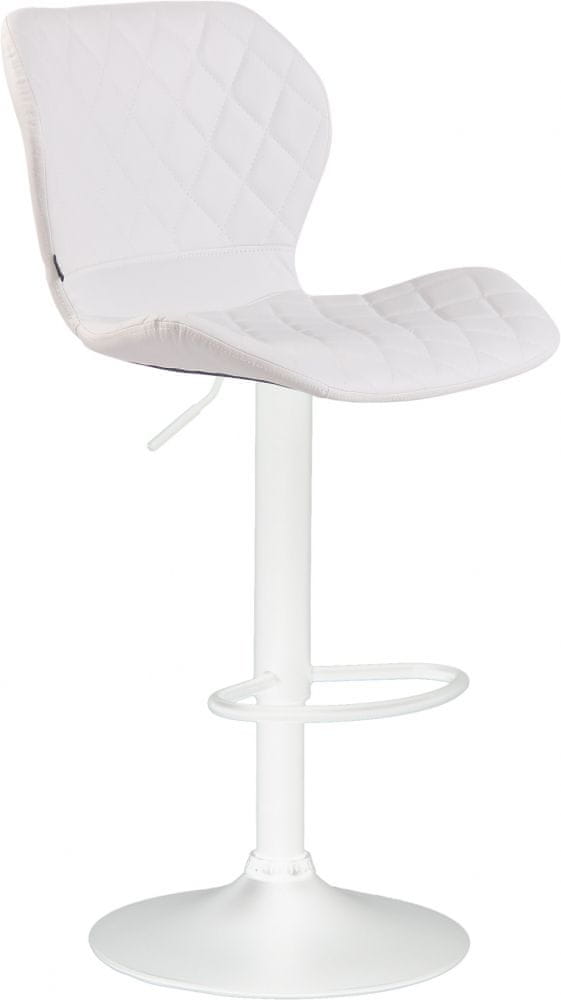 BHM Germany Barová stolička Cork, syntetická koža, biela / biela